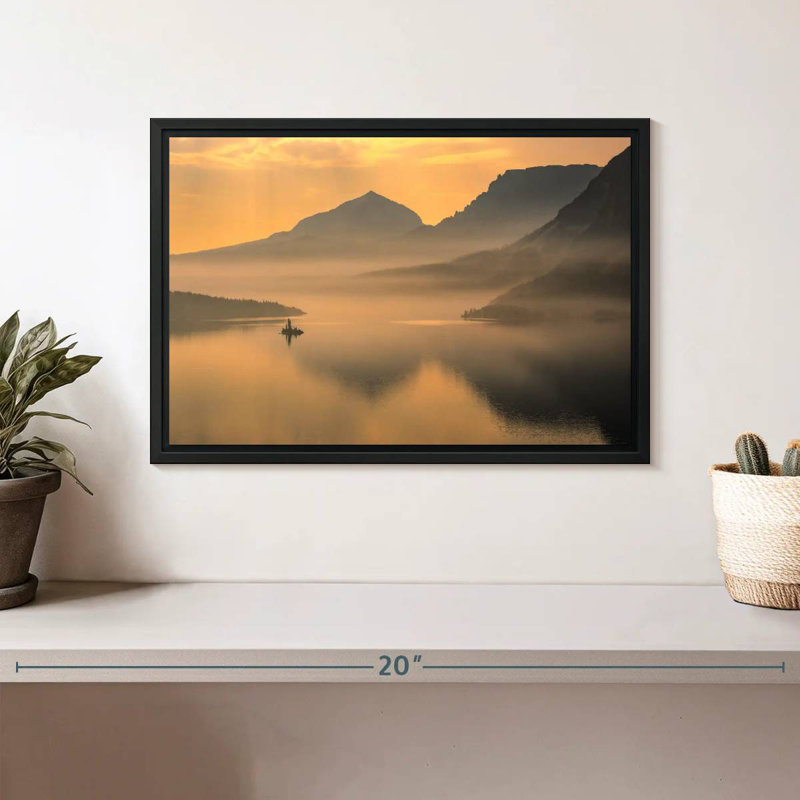 Saint Mary Mountain Lake, Cadre flottant noir, 13 po x 9 po