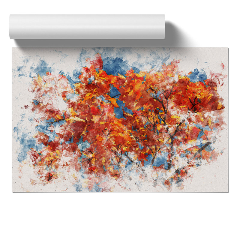 Maple Tree Watercolour - Frameless Print, 59cm H x 84cm W x 0.1cm D