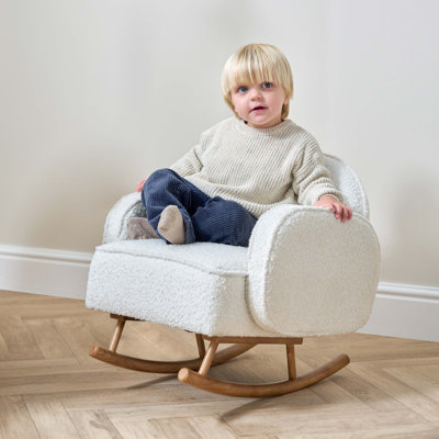Micah Mini Me Children's Rocking Chair Boucle Blush