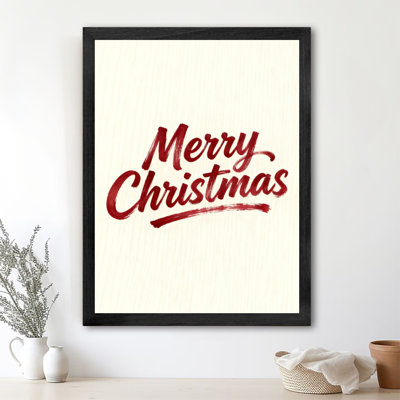 Art mural rétro noir encadré «Merry Christmas», impressions de style rétro