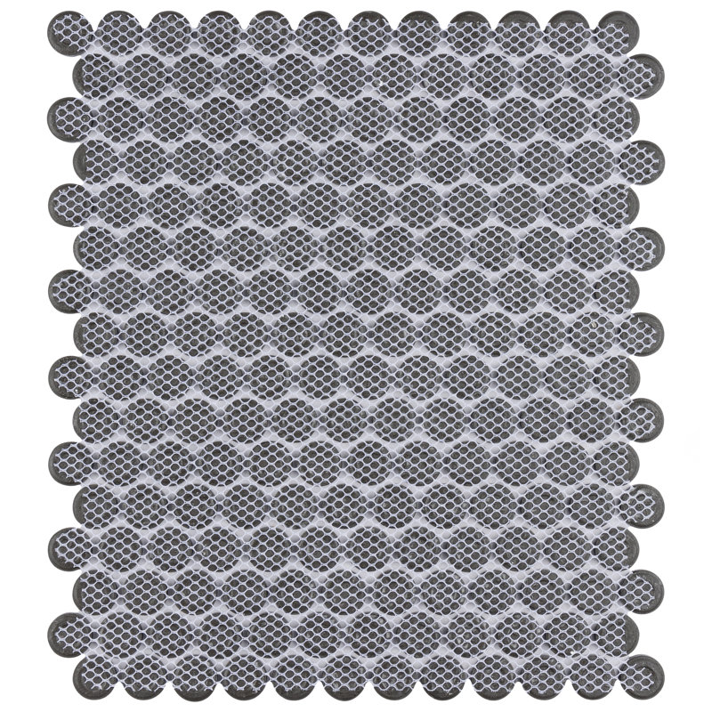 Gotham 1" X 1" Porcelain Penny Round Wall & Floor Tile, Black