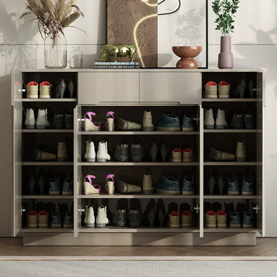 Light Gray Manufactured wood Shoe Storage
