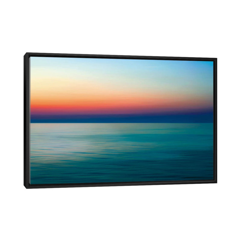 «Quiet Waters I» par John Rehner, impression sur toile tendue, H 32 po x l 48 po x P 1,5 po, Toile avec cadre noir
