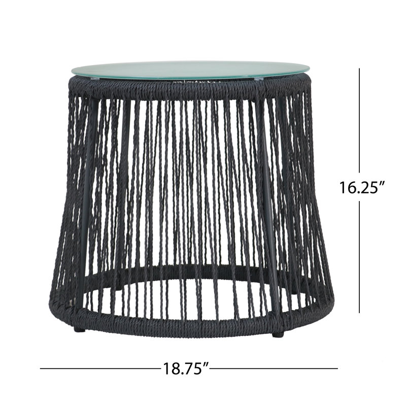 Table de bout Mccaulley, Gris foncé
