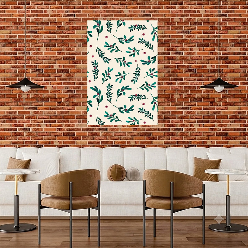 Motif de baies hivernales, H 48 po x l 32 po