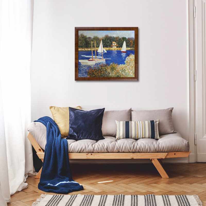 Bassin d'Argenteuil par Claude Monet avec cadre Panzano Olivewood, Cadre Panzano Olivewood