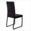Chaises d'appoint de salle à manger 2 pièces en similicuir Jet Black-462029736