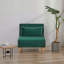 Velvet Sleeper Chair - 3-Position Backrest, Converts To Bed In 10 Sec, Includes Pillow.Green Space-Saving Sleeper Sofa.-1419014134