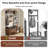 FlowLuxe Industrial Walnut Brown Hall Tree Coat Rack With Bench and Shoe Storage, Mud Room Entryway Storage Furniture-1005091333