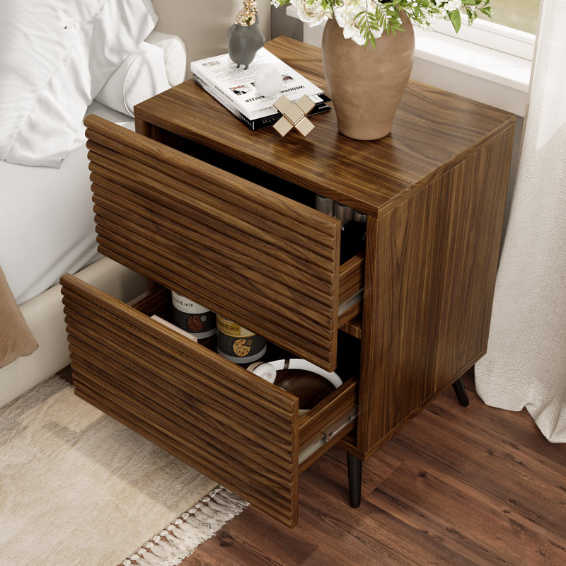 2 Drawers Nightstands 18.9'' W (Set Of 2) Bedside Tables