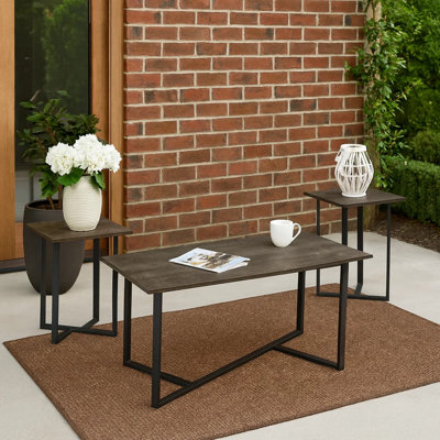 Table Set, 3pcs Set, Coffee, End, Living Room, Contemporary, Modern by Ebern Designs