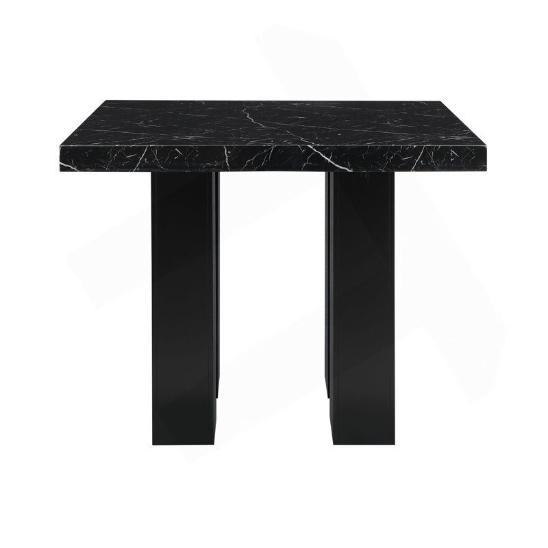 Table de bar noire MIKHA, Noir