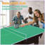Plateau de table de tennis de table pliable et portatif de taille moyenne 8 pieds vert pour jeux d'intérieur-124823458-124823457