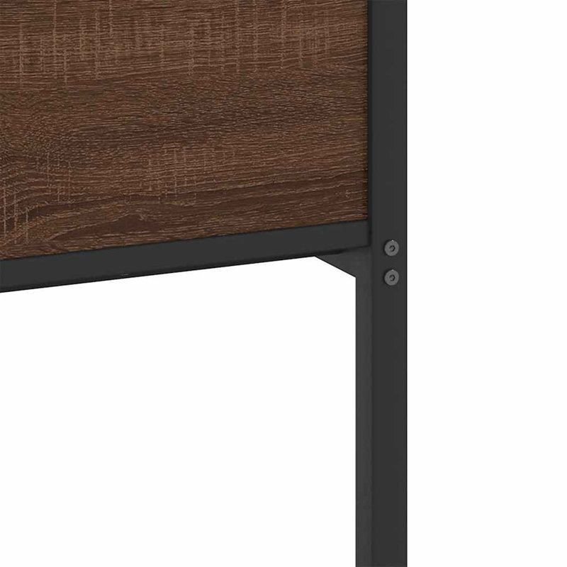 Bed Frame Without Mattress Engineered Wood, Brown Oak, Small Single (2'6)
