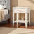 Lynnwood Ivory 1-Drawer & 1-Shelf Nightstand With Metal Pull, 22.69" H X 17.58" W X 15.58" D-568208184