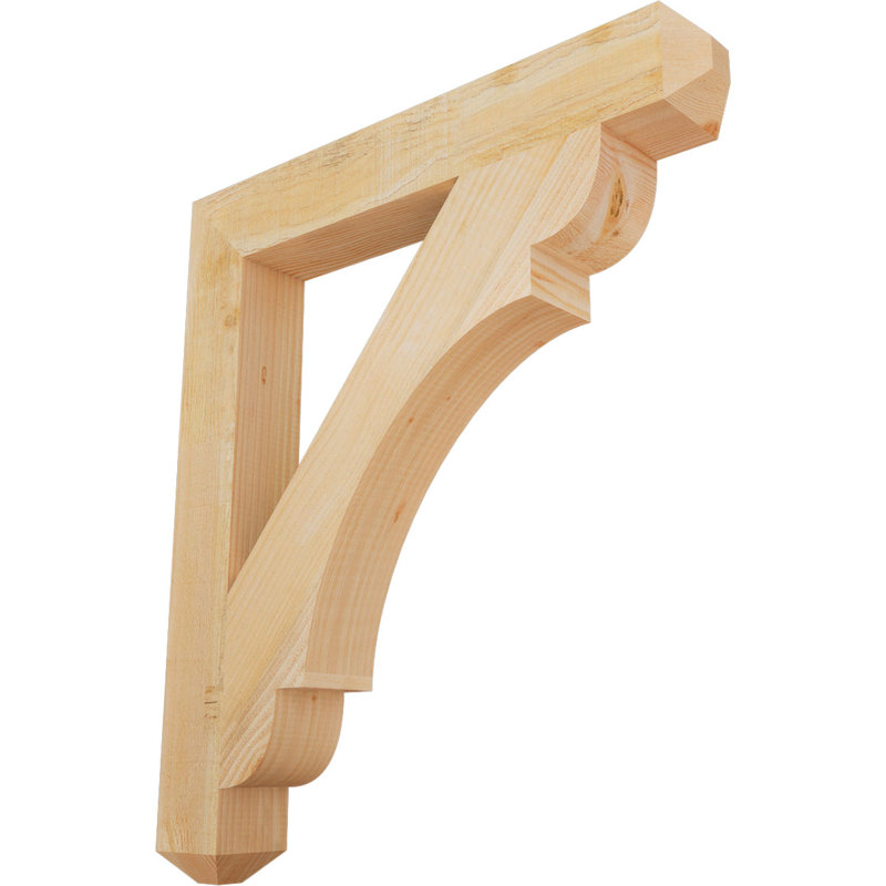 Olympic Craftsman Bracket, 32"H x 4"W x 28"D, Douglas Fir (Rough)