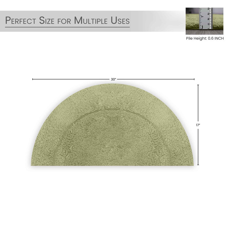 Candeloro Slice Bath Rug 17"x30", Green