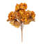 Vickerman 16.5" Artificial Yellow/Brown Hydrangea Bush 2/Bag. Recommended for indoor use.-1918388342