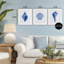 Ensemble de 3 sous-verres Blue Chinoiserie Seashells, par Courtney Prahl-810065474-810065486