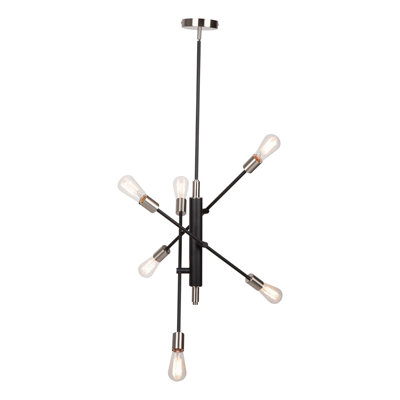 Bosco 6 - Light Black Multi-light Pendant