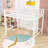 Metal Loft Bed with Guardrails, Ladder and Slats-1437149943