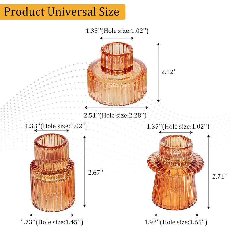 Glass Tealight & Taper Candle Holders