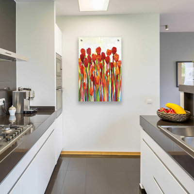 «Bursting with Color II» par Tim O'Toole, art mural en verre acrylique