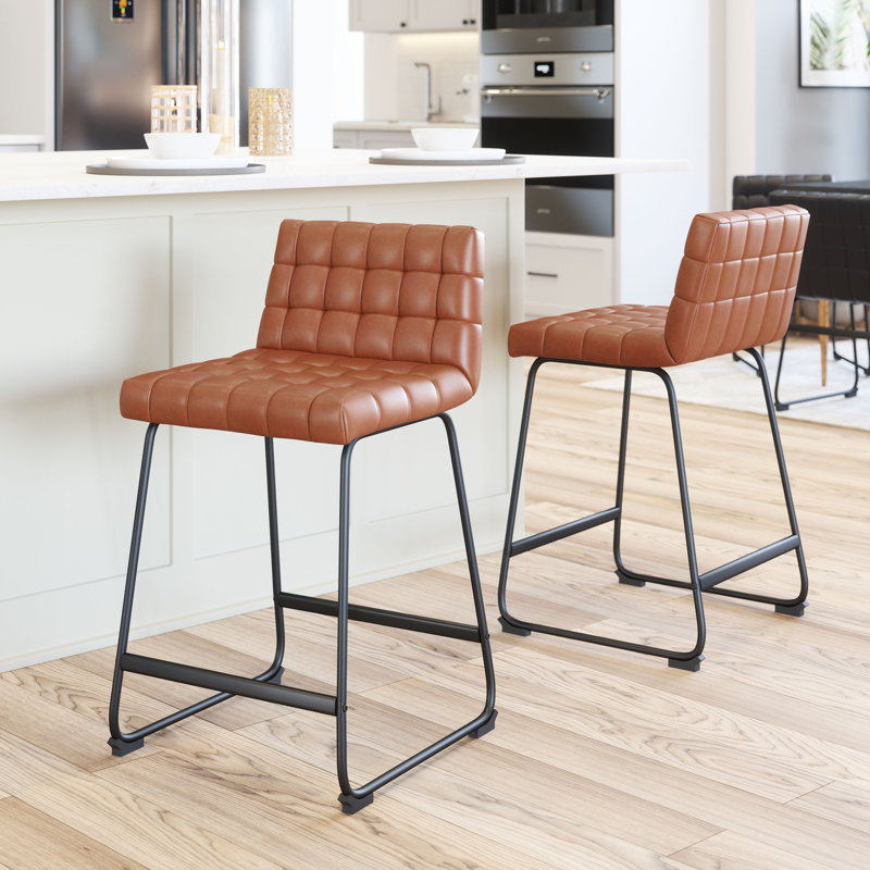 Tabouret de comptoir Merullo (ensemble de 2) brun