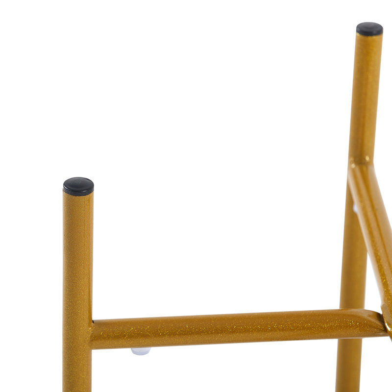 Table de bout à 2 couches avec plateau de table et table basse ronde avec structure en métal