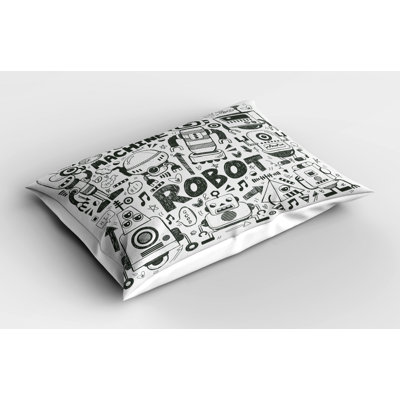 Robot Polyester Sham Set