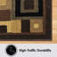 Tapis géométrique noir / brun Ferrell-2040401862