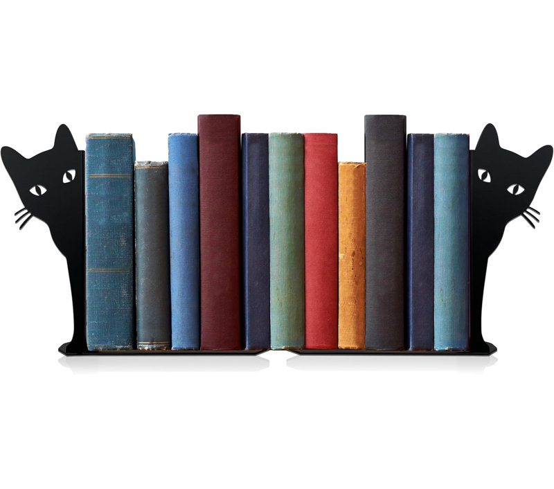 Serre-livres en métal pour chats