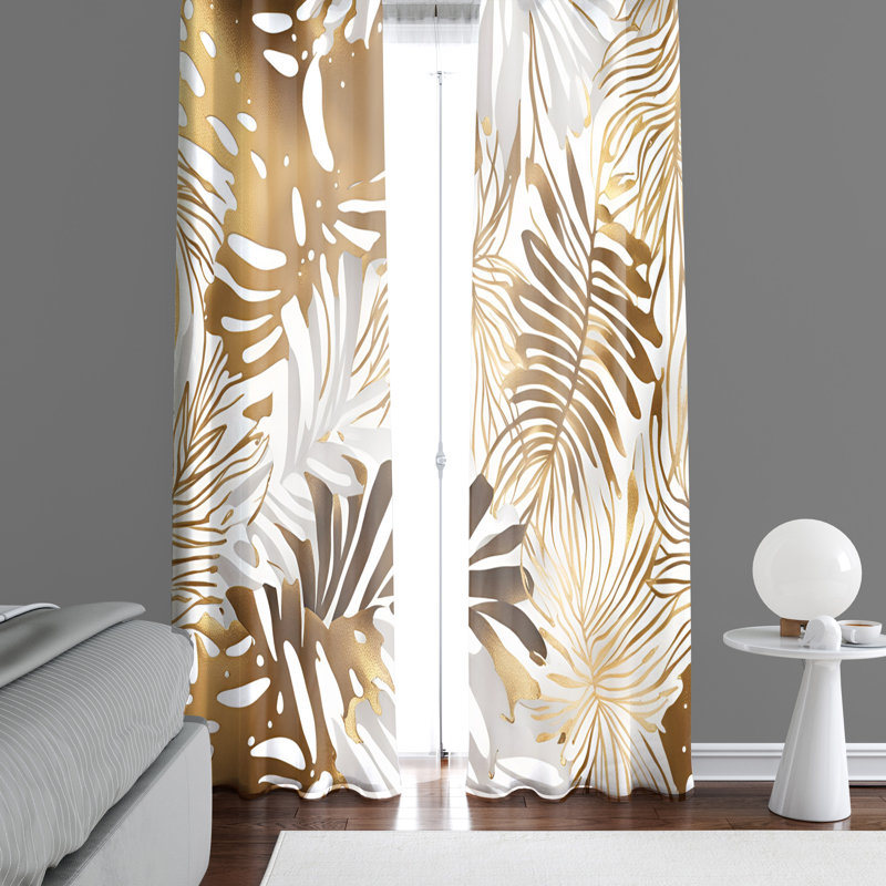 Paire de rideaux semi-transparents Filenn, L 40 po x L 82 po