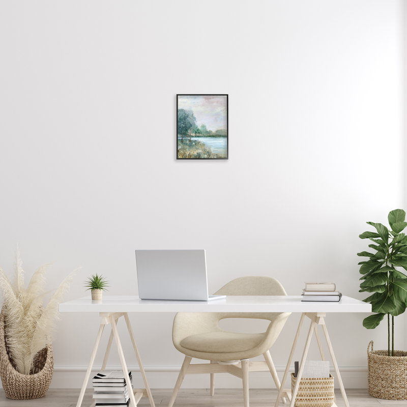 Serene Riverside View Framed Giclee, design by Sally Swatland