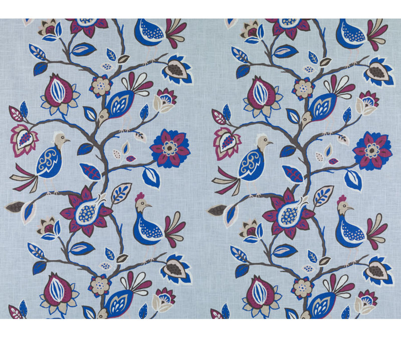 Tobi Fairley Prints and Wovens Meriweather Fabric, Blueberry