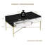 Moderne et table basse avec 2 tiroirs, table de rangement de salon