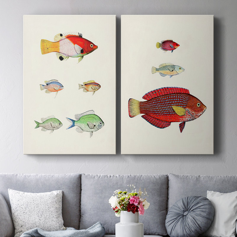 Colorful Tropical Fish I-Premium Gallery Wrapped Canvas -Ready to Hang, 18" H x 24" W