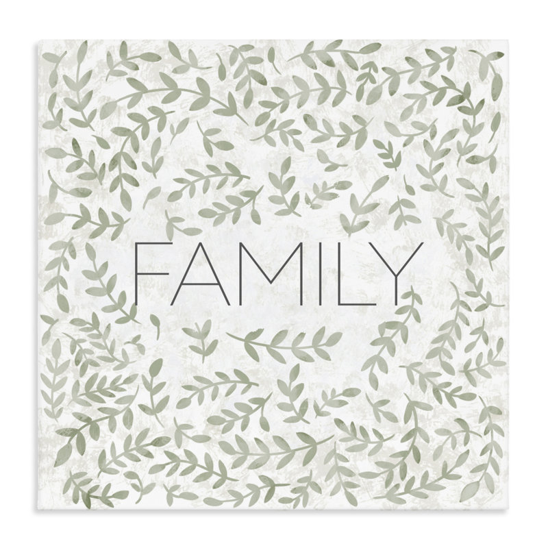 Toile de famille Curved Ivy Sprigs, conception par SD Graphics Studio, H 30 po x l 30 po