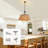 8 - light 31.49" Handmade Rattan Chandelier