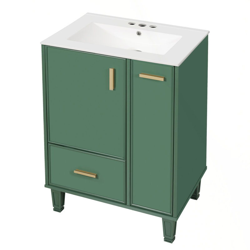Bathroom Vanity With Sink And Ample Storage, Combining Style And Functionality For Your Bathroom., Green