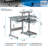 Techni Mobili Grey Computer Workstation - All-in-One Desk with Integrated Storage & Ergonomic Design-104566586