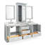 Ensemble de meuble-lavabo double 85 po avec miroir Abshire-81716217
