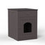 Meuble à litière caché avec tiroir coulissant, armoire de toilette pour chat et table d'appoint, blanc-710537977