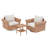 Outdoor 3 Piece Seating Group With Cushions