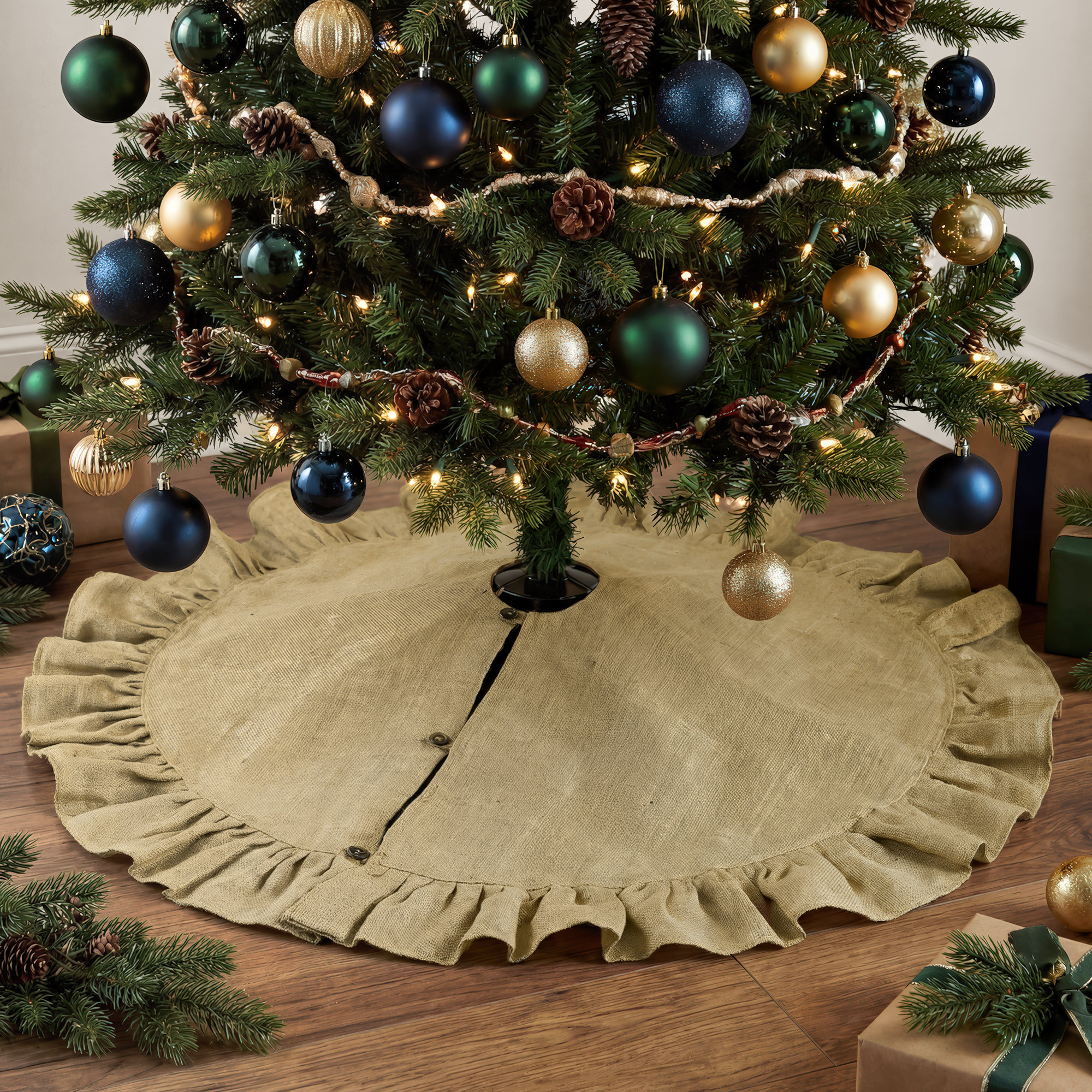Sloane Tree Skirt, 53" W, Natural