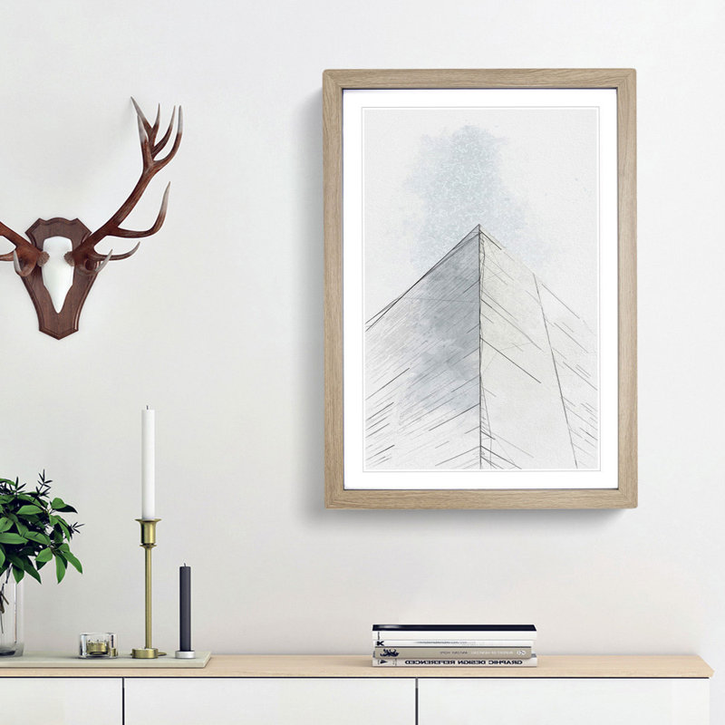 Sketching the Architecture Vol.36 - Picture Frame Drawing Print, Oak Framed, 48cm H x 36cm W x 2cm D