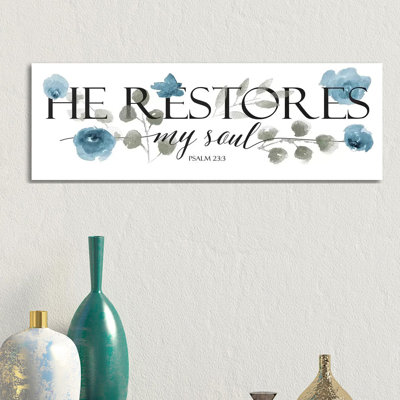 He Restores by Mlli Villa - Panoramic Print on Canvas
