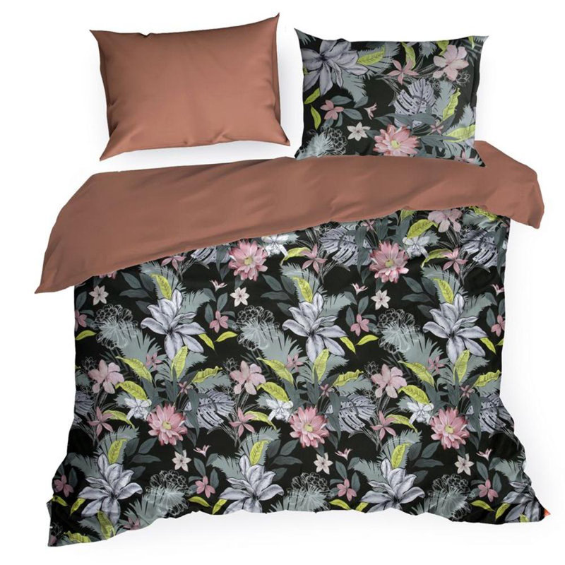 Gabrand Cotton Floral Duvet Cover Set with Pillowcases, Single - 1 Standard Pillowcase