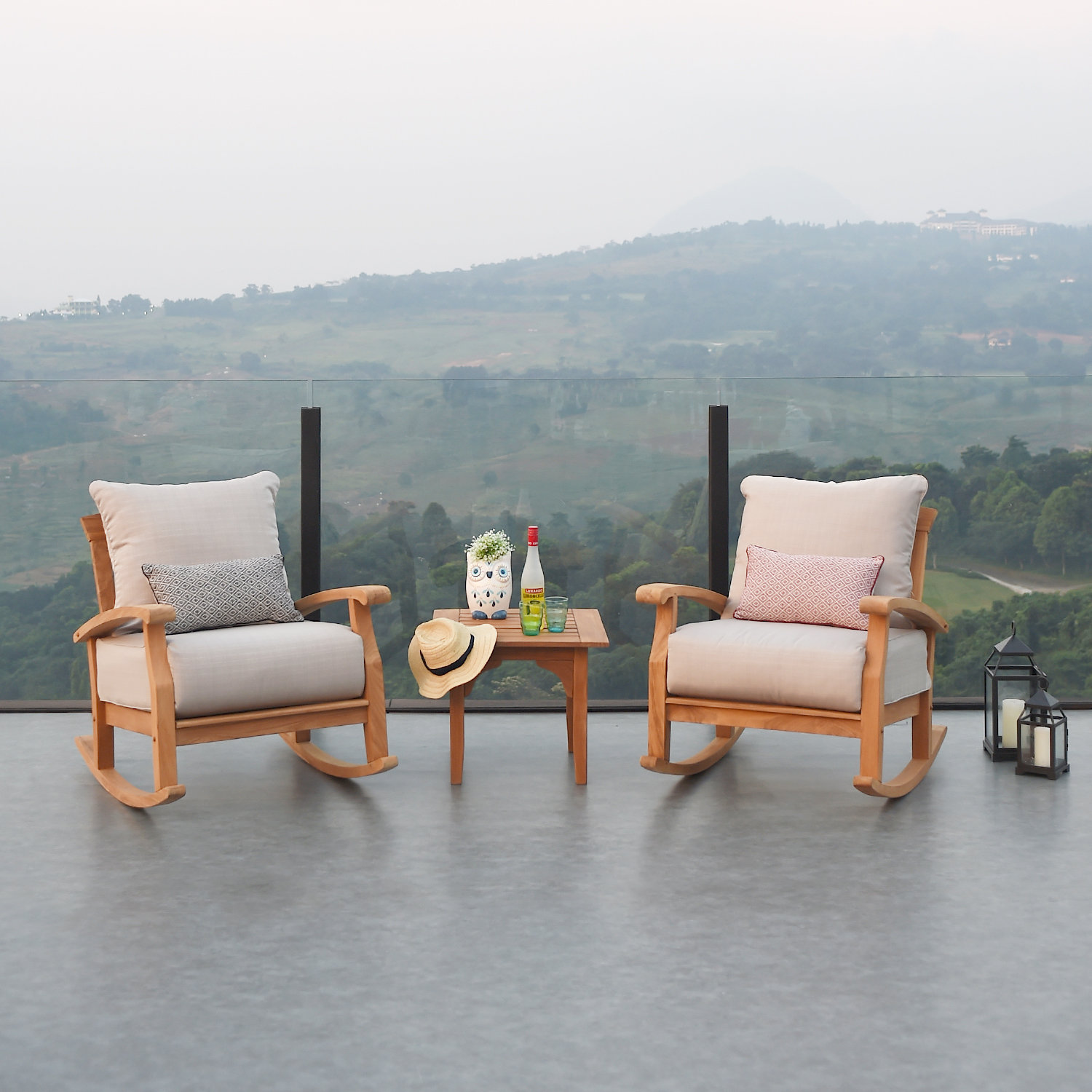 Summerton Seating Group with Cushions , Natural/Beige