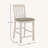 Set Of 2 Slat Back Counter Height Chair, Fossil And Rustic Cream